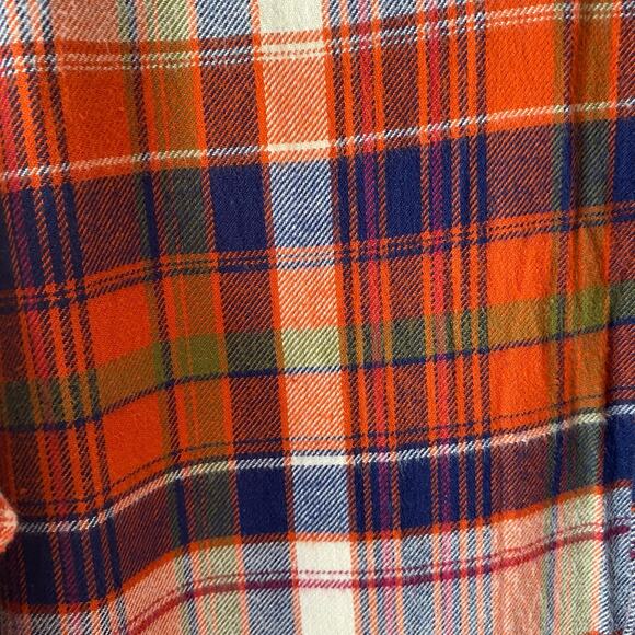 Woolrich Men Plaid Flannel Button Down Shirt SZ L Fall Outdoors Hiking Cabincore - Picture 6 of 11